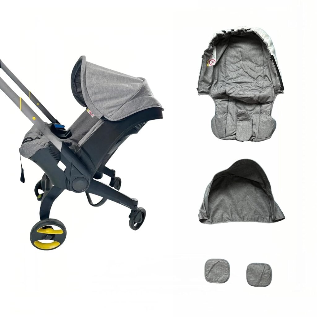 Compatible with Doona Car Seat  Stroller: 3-in-1 Black Replacement Cover Accessories Kit with Canopy  Shoulder Pads for Baby Infant