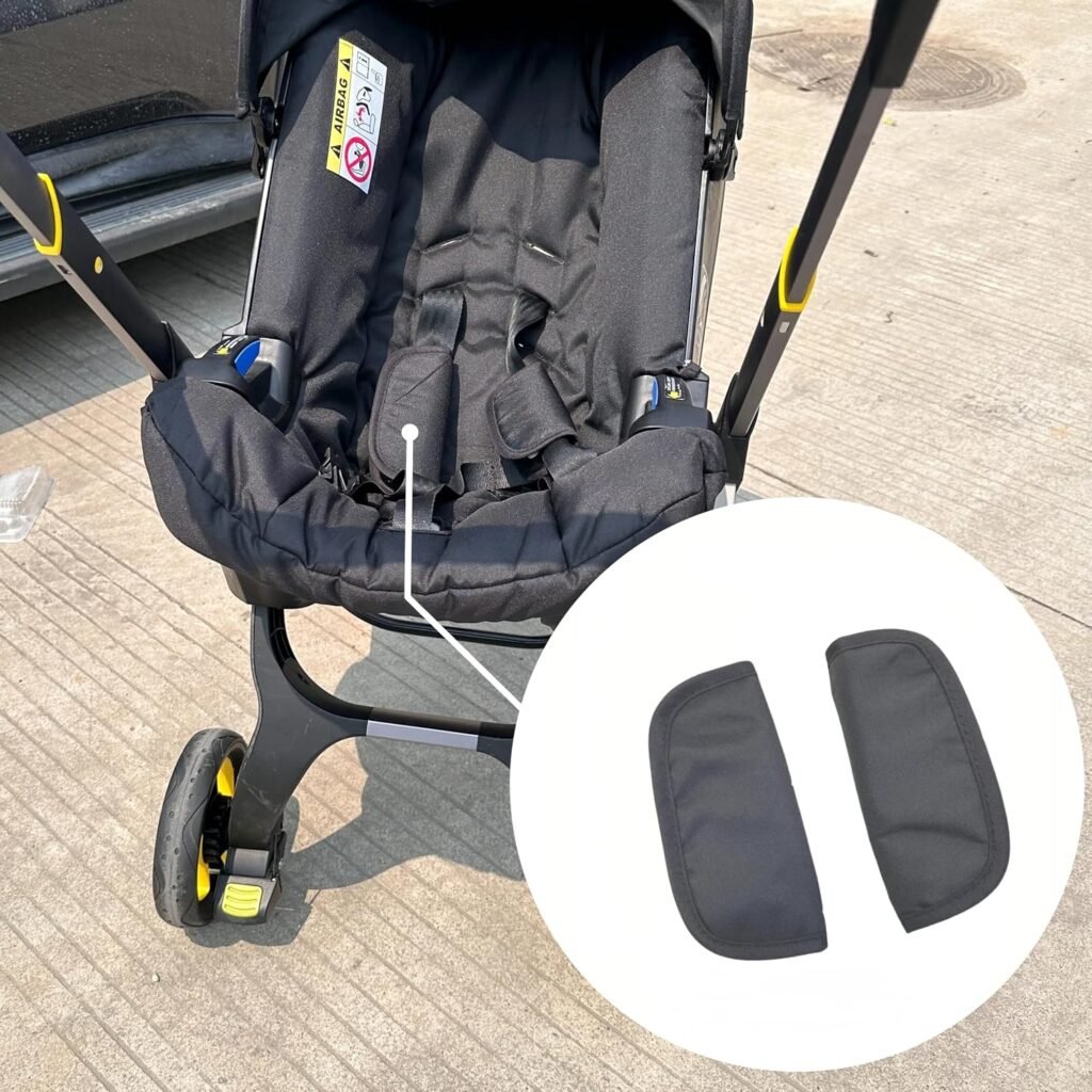 Compatible with Doona Car Seat  Stroller: 3-in-1 Black Replacement Cover Accessories Kit with Canopy  Shoulder Pads for Baby Infant