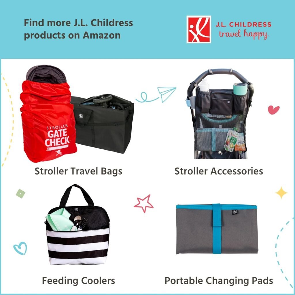 J.L. Childress Padded Bag for Doona Evenflo Shyft Dualride - Travel Bag for Airplane, Fits Most Infant Car Seats, Airport Accessories for Gate or Baggage Check, AirTag Compatible - Elite, Black J.L. Childress Padded Bag for Doona Evenflo Shyft Dualride - Travel Bag for Airplane, Fits Most Infant Car Seats, Airport Accessories for Gate or Baggage Check, AirTag Compatible - Elite, Black