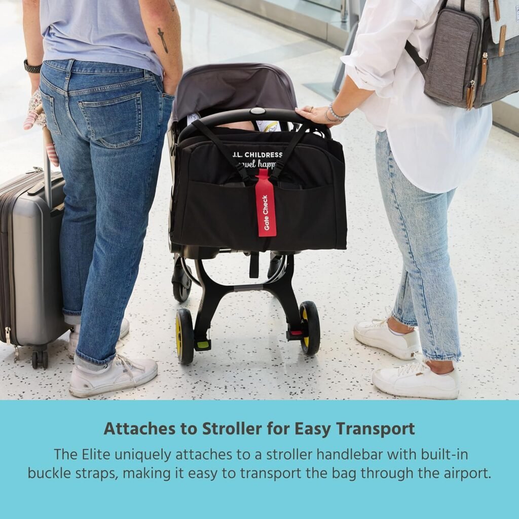 J.L. Childress Padded Bag for Doona Evenflo Shyft Dualride - Travel Bag for Airplane, Fits Most Infant Car Seats, Airport Accessories for Gate or Baggage Check, AirTag Compatible - Elite, Black J.L. Childress Padded Bag for Doona Evenflo Shyft Dualride - Travel Bag for Airplane, Fits Most Infant Car Seats, Airport Accessories for Gate or Baggage Check, AirTag Compatible - Elite, Black